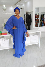 Ebun V Cut Royal Blue Kaftan ~